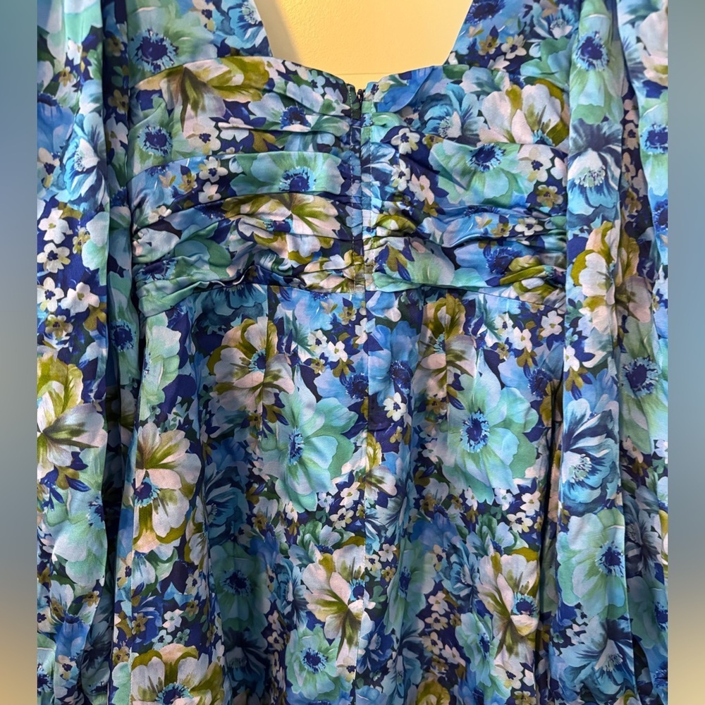 For love and lemons Astor floral blue mini dress - Picture 12 of 14